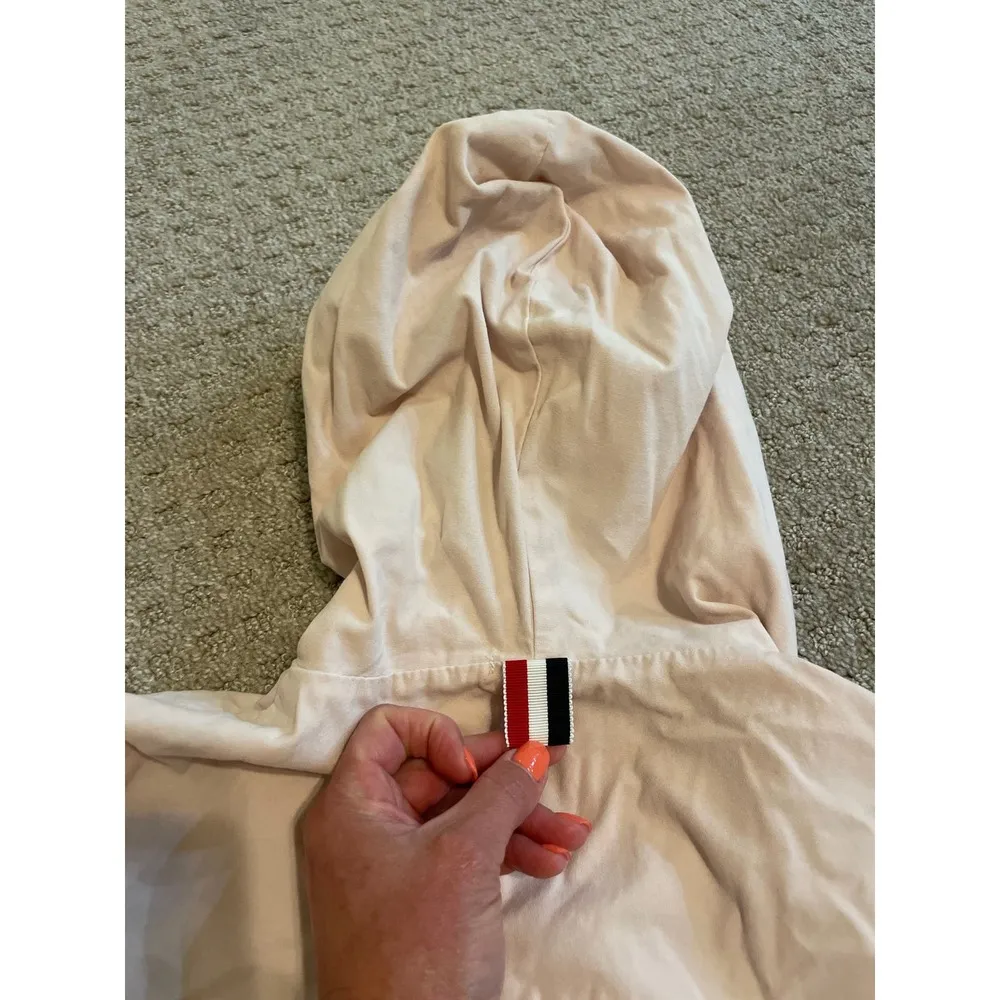 John Galt Light Pink Hooded Zip Up Lightweight Jacket OS - Image 7