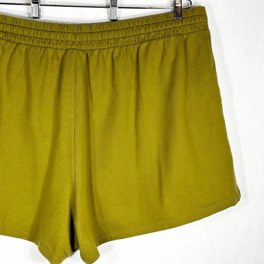 Ava Viv Plus Size 3X Shorts Army Green Pockets Solid Elastic Waist Pull On - Image 6