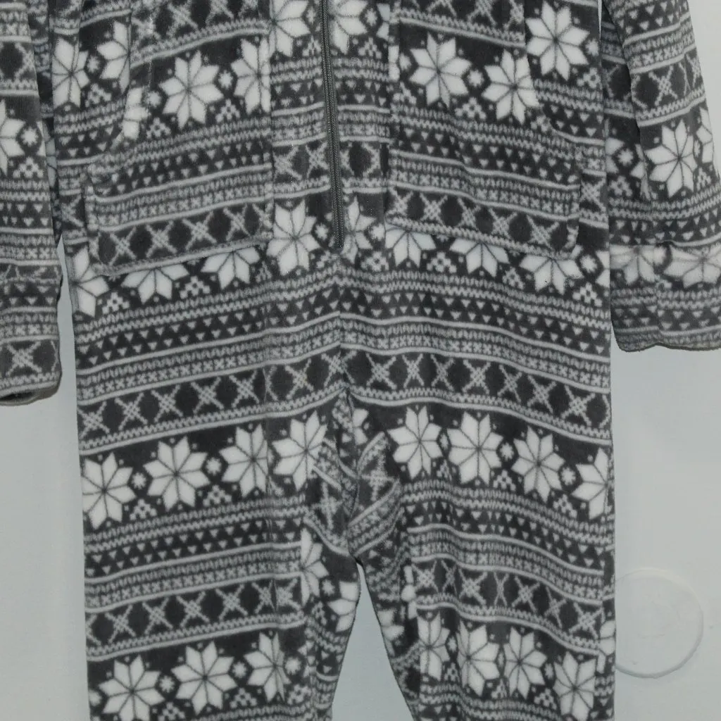 Sleepytime PJs‎ Snowflake Onsie Pajamas Size Small Gray - Image 3