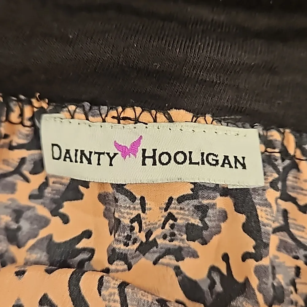 💕DAINTY HOOLIGAN💕 Tyche Midi Skirt ~ Pink & Black Print Large - Image 6