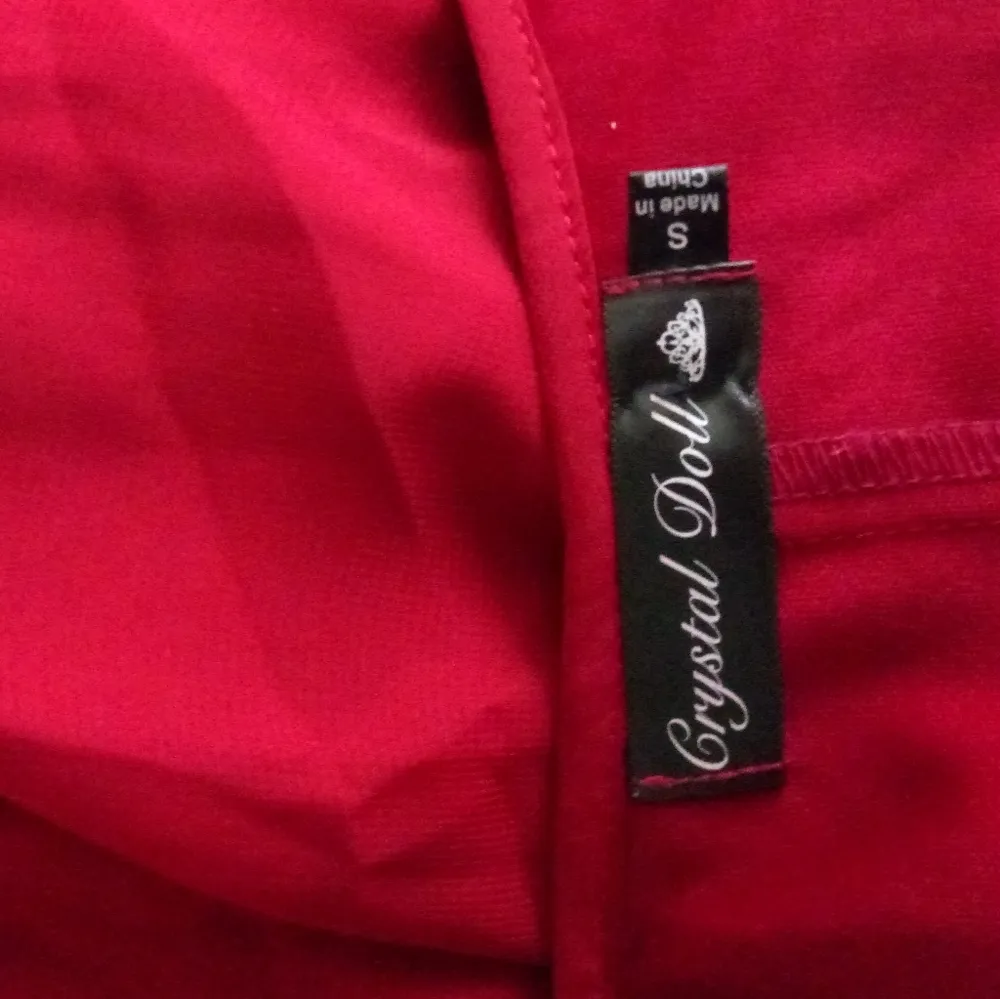 Crystal Doll S Red Black White Zig Zag Dress - Image 3