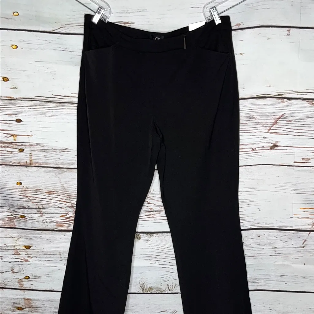 White House Black Market NWT Sz 16 Black All Season Curvy Slim Boot Dress Pants - Image 2
