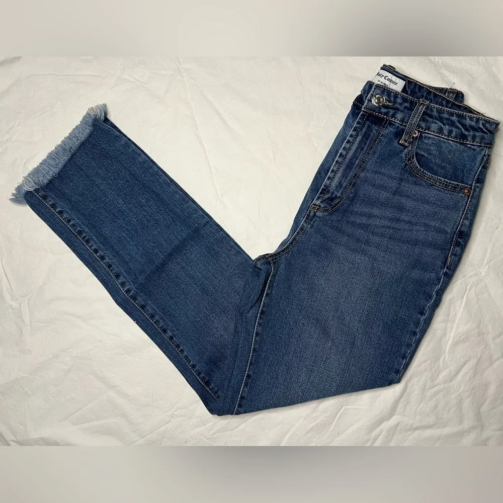 Juicy Couture Frayed Hem Straight Leg Denim Jeans 27 - Image 10