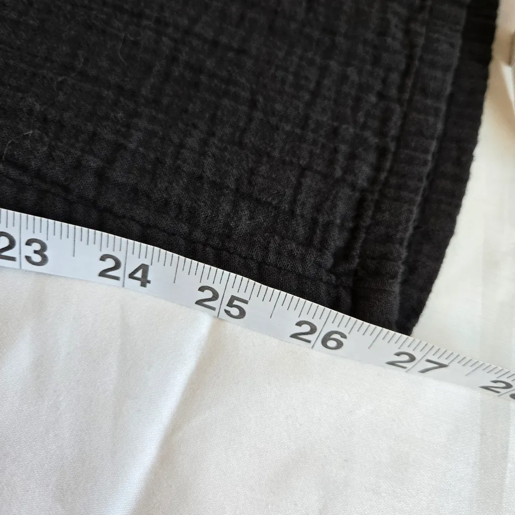 Quince Women Cotton Gauze Straight Leg Pants Black small - Image 10