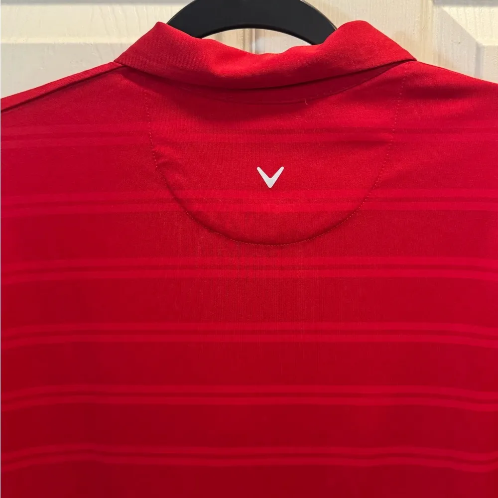 Callaway Women's Short Sleeve Golf Polo Shirt Collared 4 Button Red Sz XL - Image 4