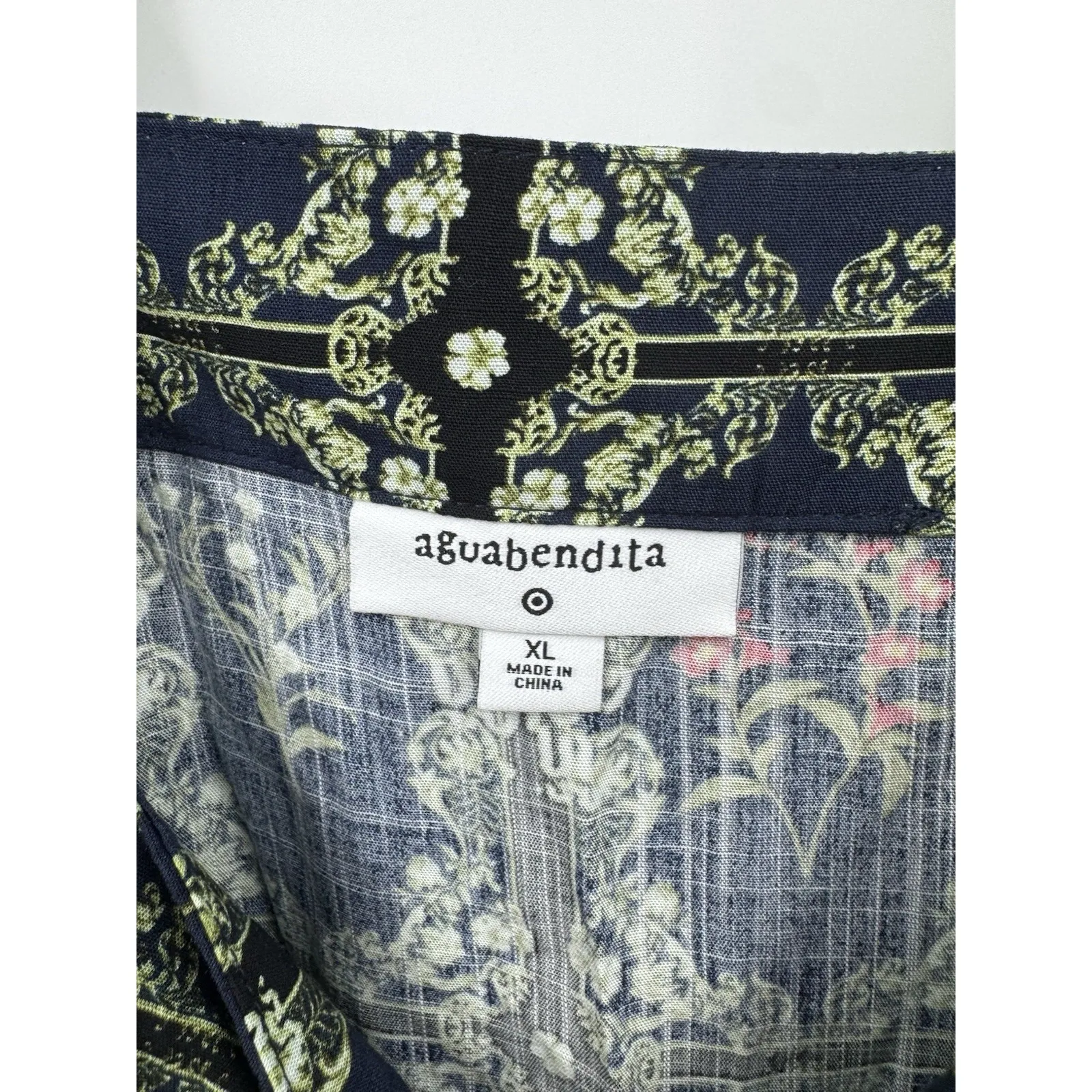 Agua Bendita X Target Floral Flutter Mini Dress Women XL Navy Tropical Beach NEW - Image 4