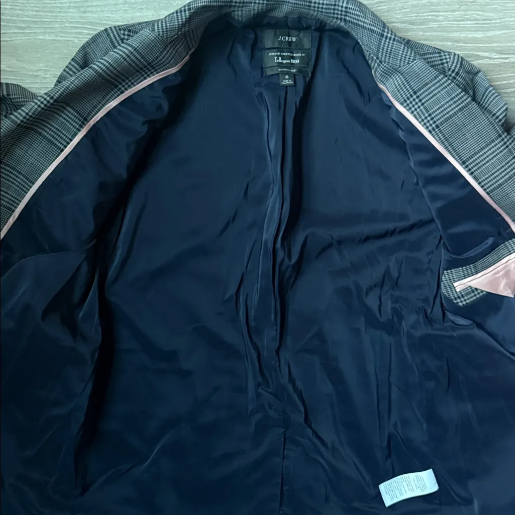 J Crew Sommerset blazer in grey plaid Italian wool 6 - Image 10