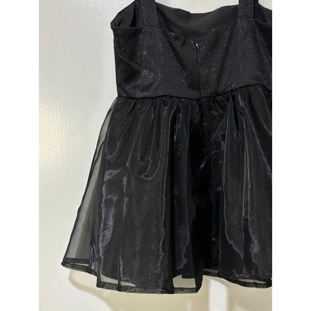 English Factory Dressy Black Tank Top Sz Small NWT Sparkle Ruffled Tulle Bottom - Image 11