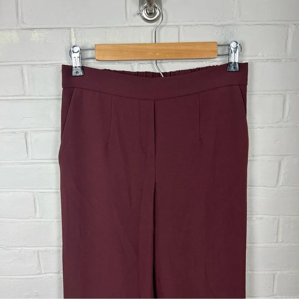 Babaton  Aritzia Maroon Cropped Trouser Pants - Image 6