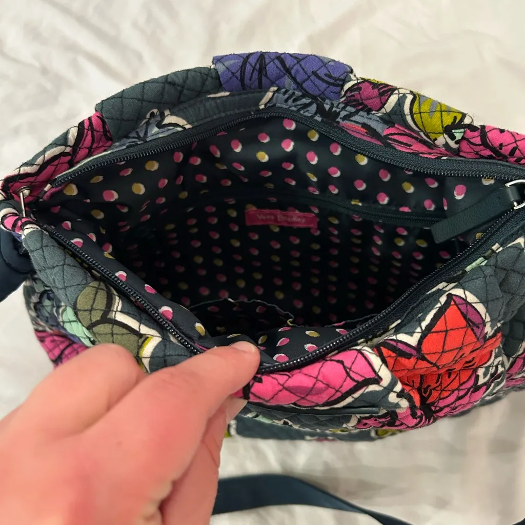 Vera Bradley Hadley Crossbody Handbag - Falling Flowers Print - Image 4