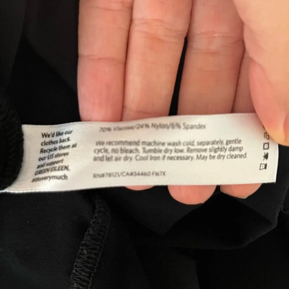 Eileen Fisher Viscose Blend Pull On Pants in Black sz. L Lagenlook Mature - Image 6