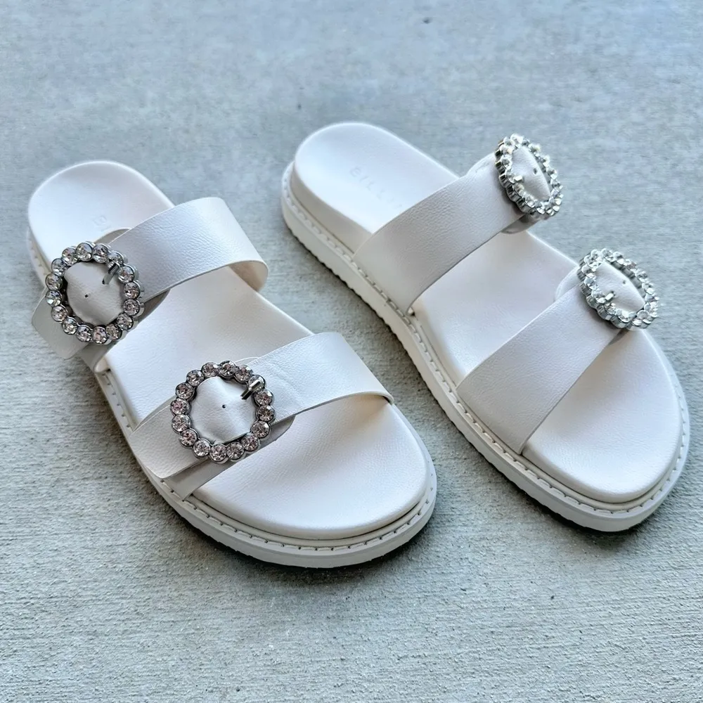 NWT Billini Ivory Zen Platform Rhinestone Sandal Size 7 - Image 6
