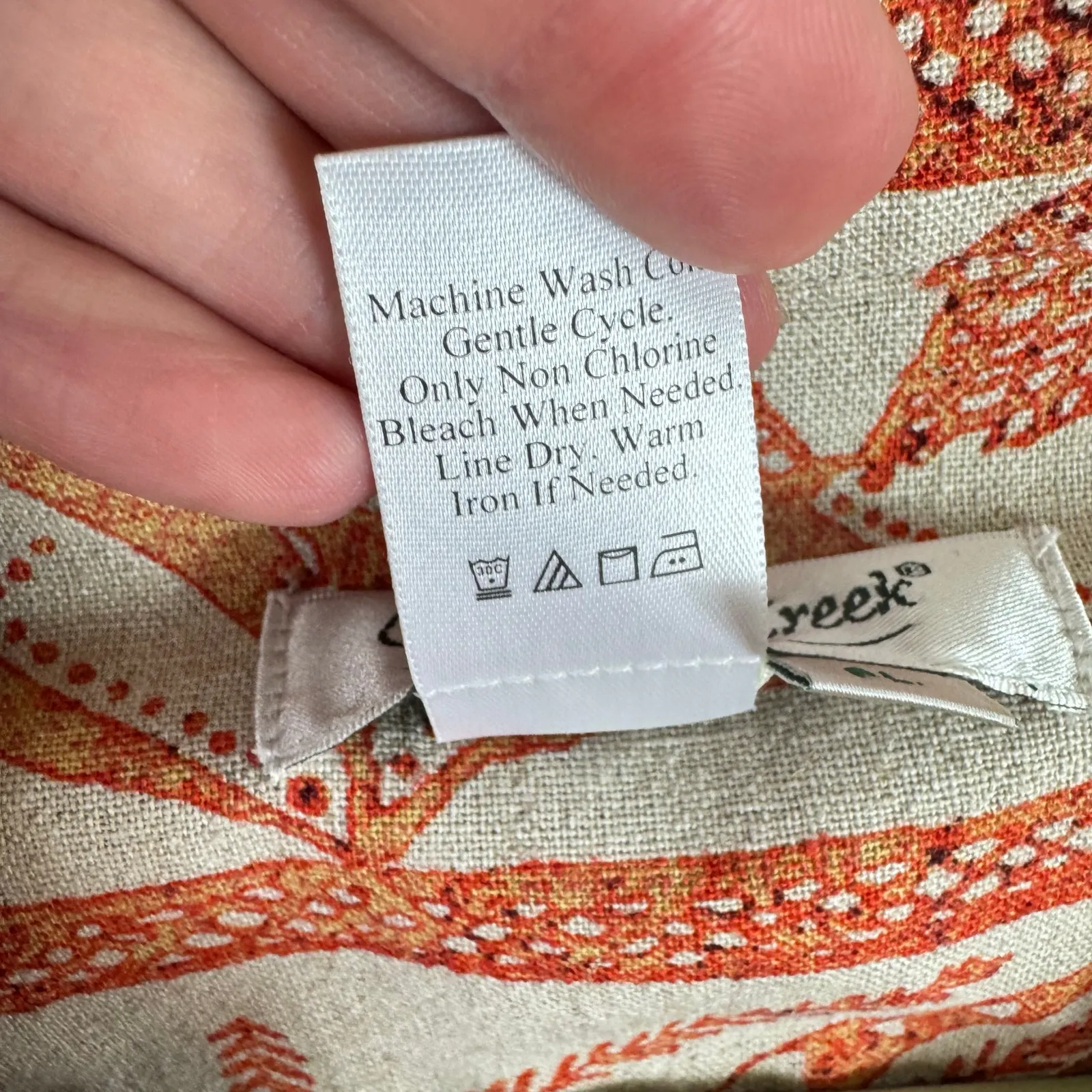 Coldwater Creek Orange Linen‎ Button Up Top Petite Large - Image 5