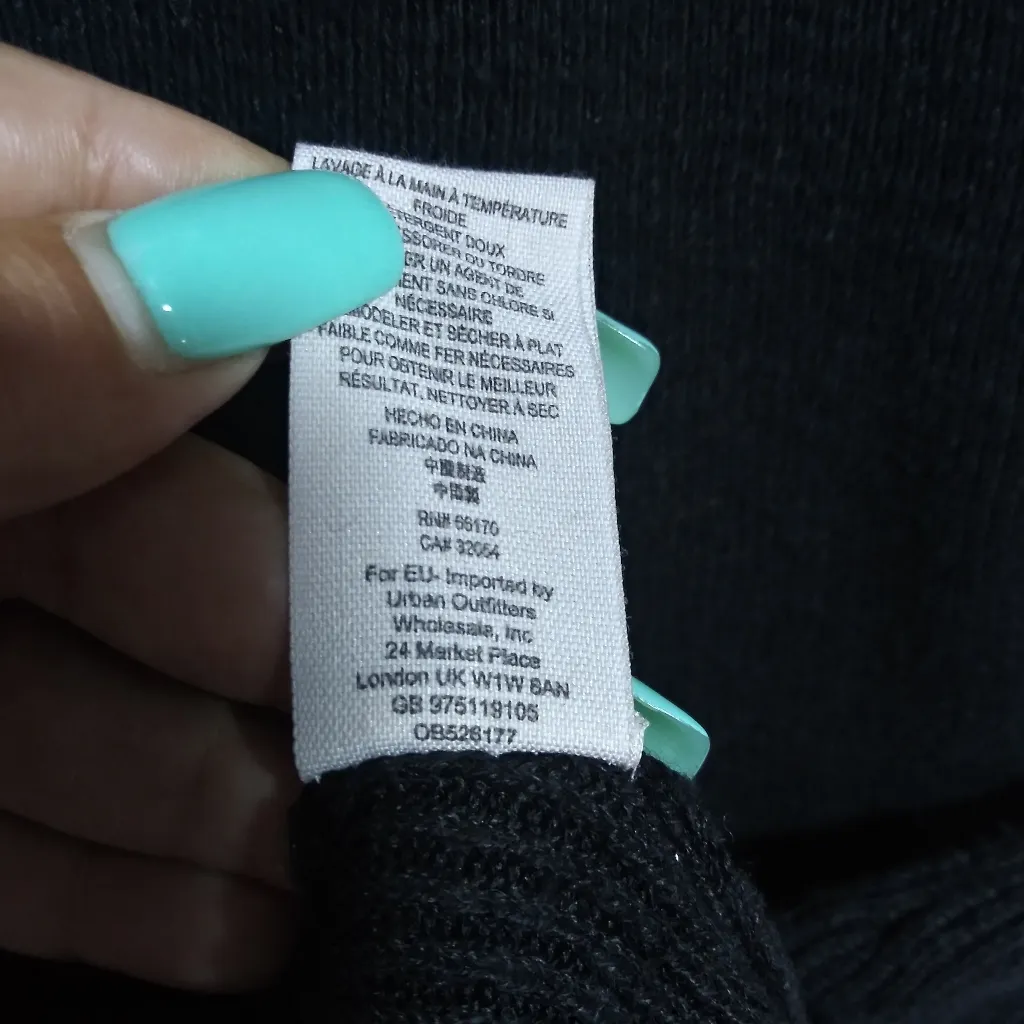 Free People Striped Color Block Long Bell Sleeve Linen Sweater Mini Dress Size M - Image 9