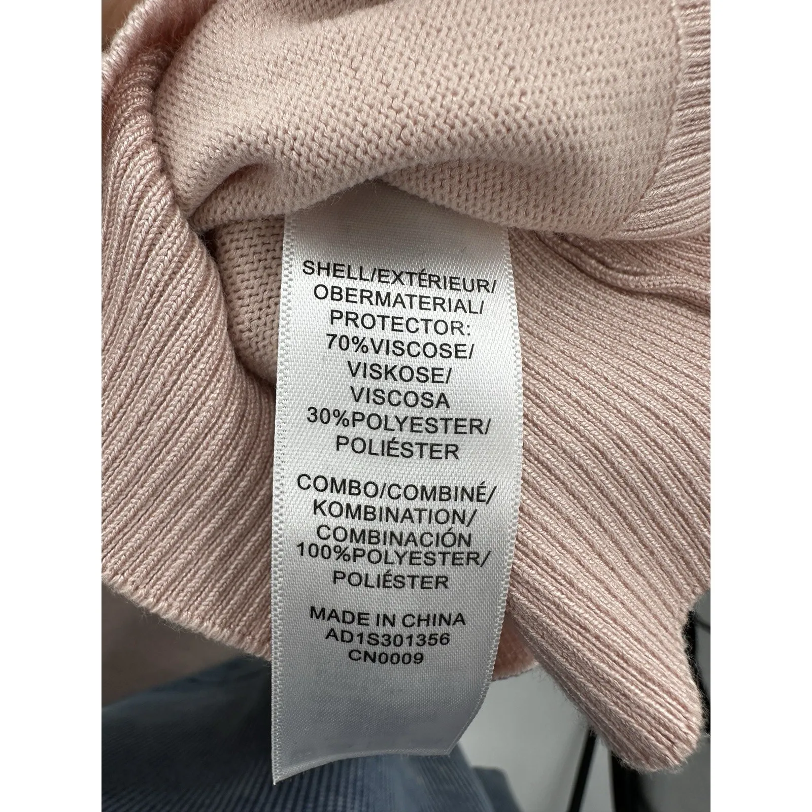 Adrianna Papell Clip Dot Sweater Blush Pink Sheer Sleeve Top M NWT - Image 7