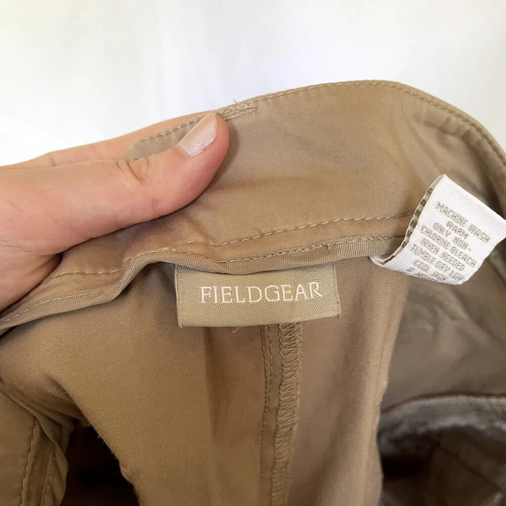 Fieldgear tan pants pockets dress pants women's size 14 cotton spandex light - Image 5