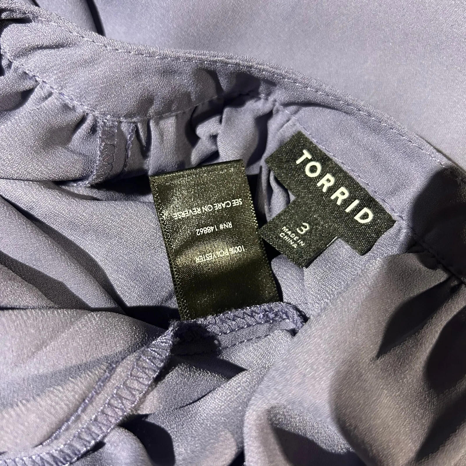 Torrid Women Georgette Puff Sleeve Purple Lavender Chiffon Blouse SZ 3X Feminine - Image 7