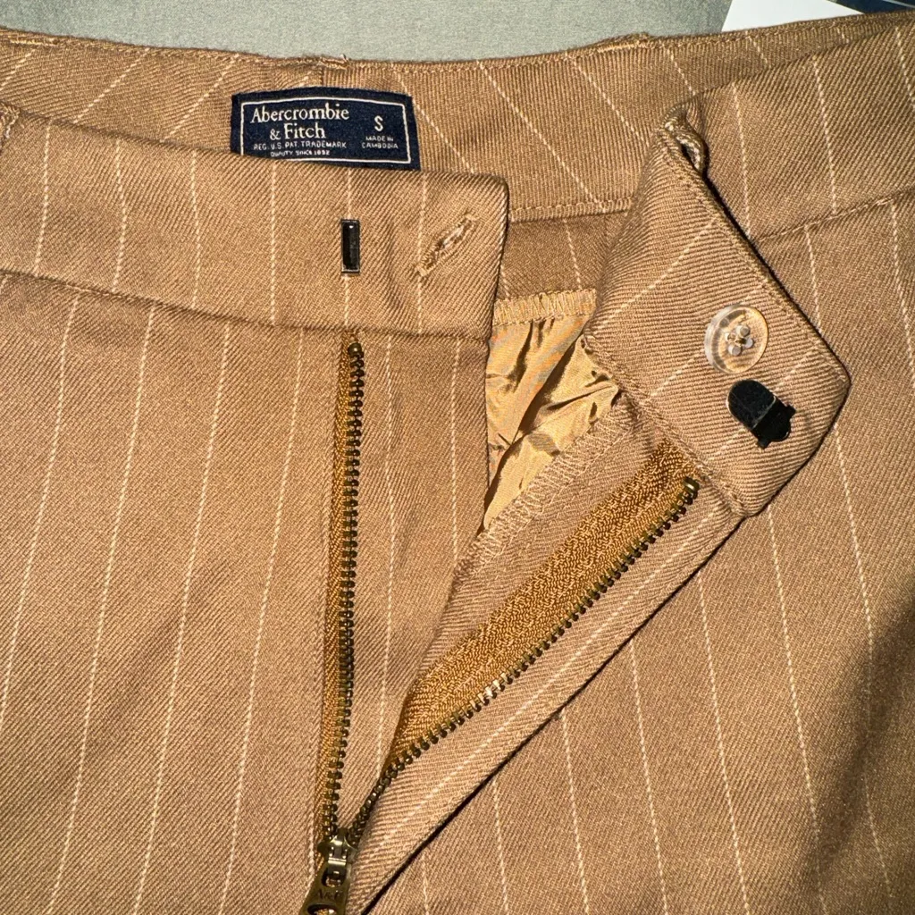 Abercrombie & Fitch Pants Women's Medium
Brown Striped Slack Cropped Relaxed - Image 2