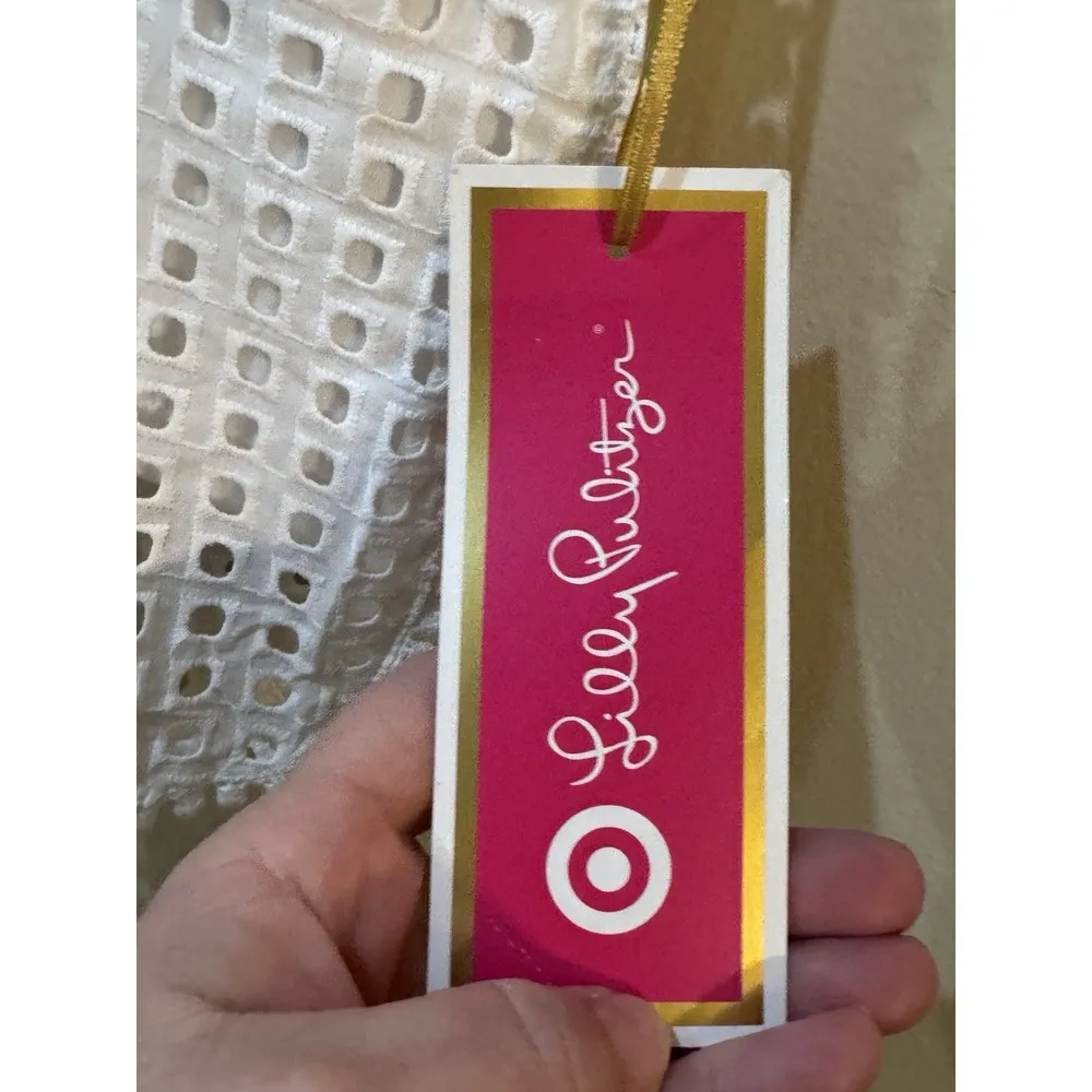 Lilly Pulitzer‎ For Target shorts Women's XXL White Eyelet Lace Detail Resort - Image 4