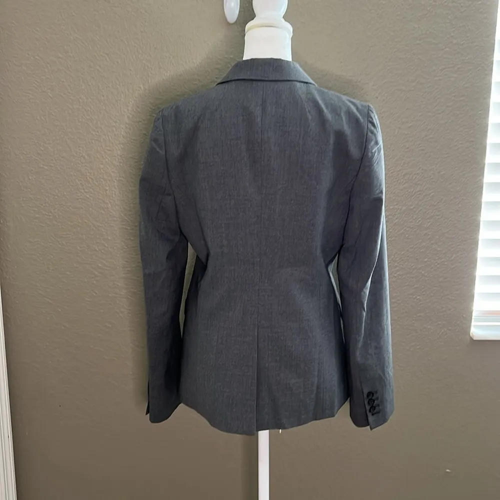 JCrew Two Button Blazer Super 120s Wool Heather Flannel Size 4 - Image 4