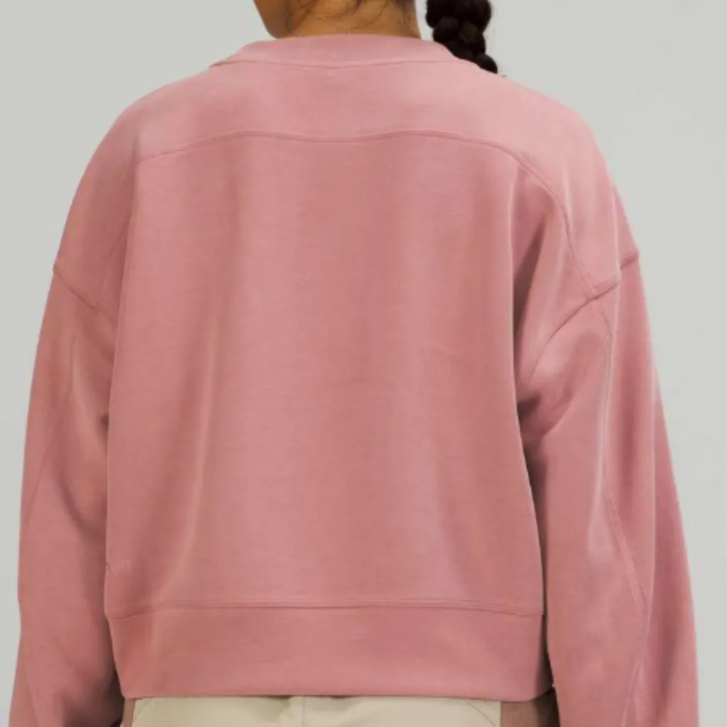 85. Lululemon Perfectly Oversized Cropped Crew *Softstreme™ Spiced Chai - Image 2