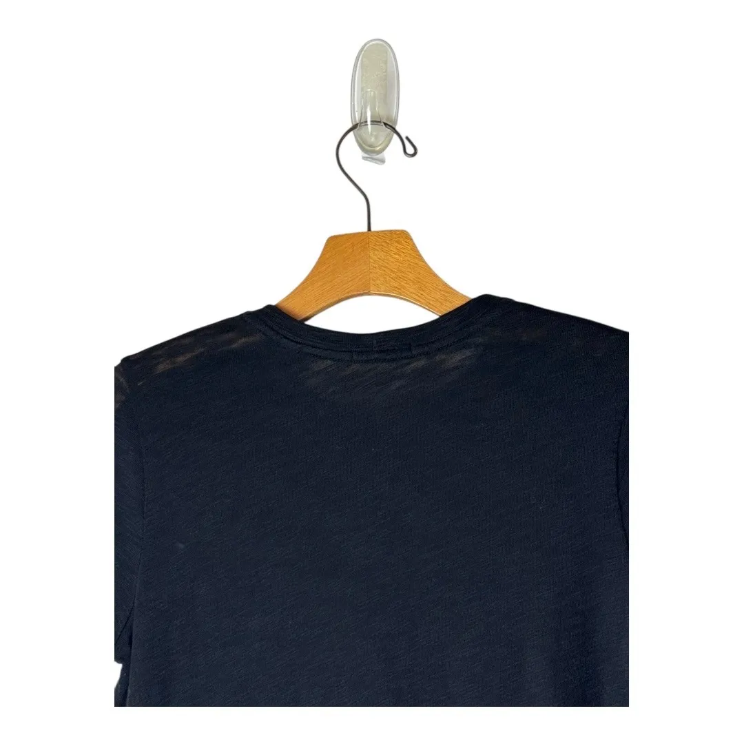 ATM Anthony Thomas Melillo Shirt Women XS Black Cotton Short Sleeve‎ Tee Goth - Image 5