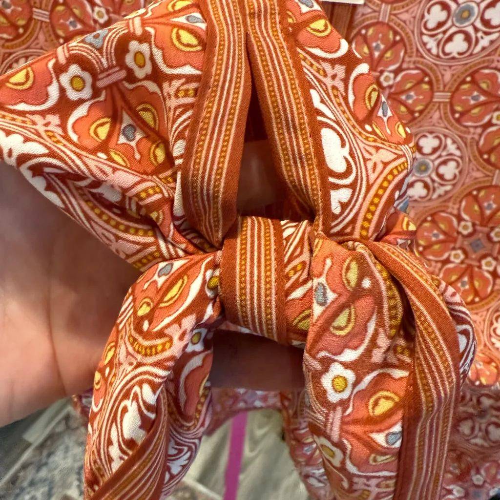 NWT Max Studio orange stain glass blouse size 1X - Image 7