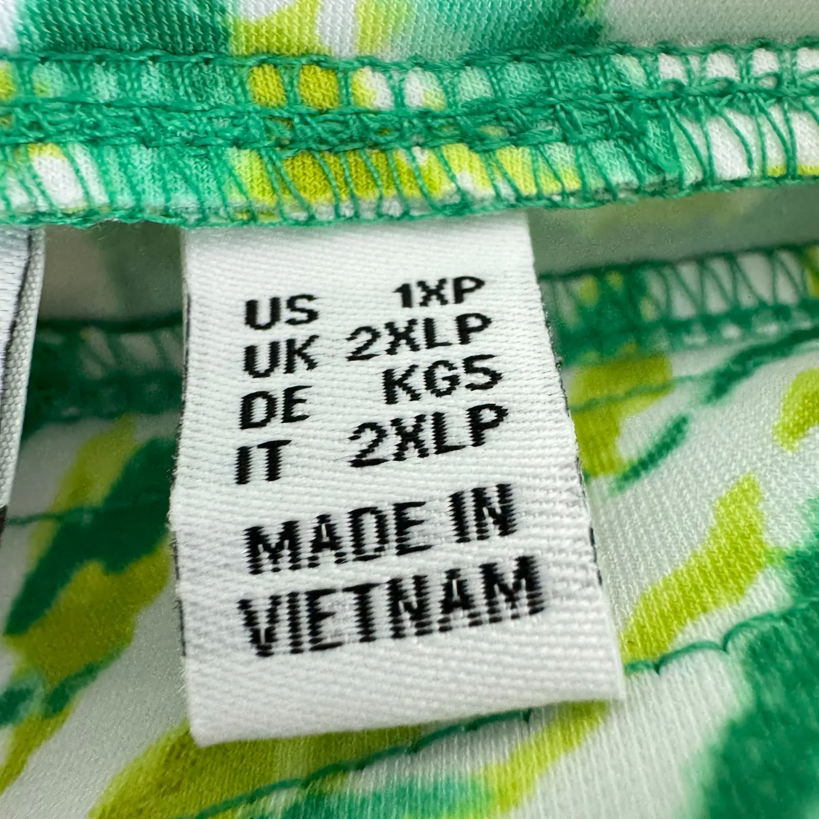 Susan Graver Green Pattern High Rise Straight Leg Liquid Knit Pull On Pants 1XP - Image 6