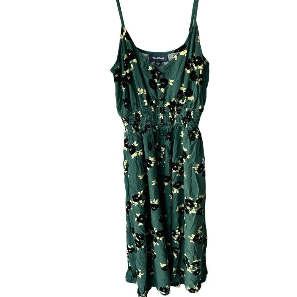 ModCloth Anytime Sleeveless Dress in green floral S - Image 4