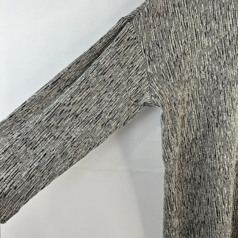 J. Jill Pure Jill Sz PS Petite Dress Linen Blend Black Multi Knit V - Image 6