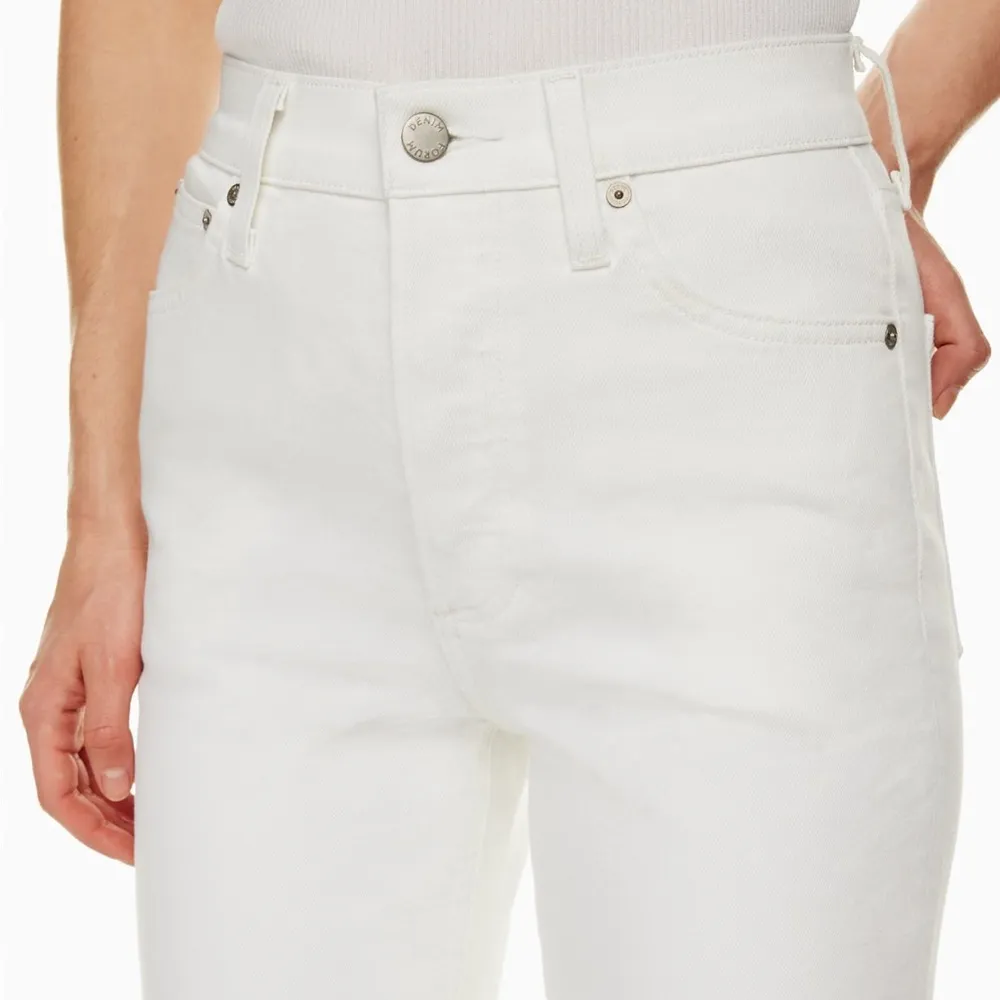 NWT Denim Forum Aritzia 26 The Arlo High Rise Straight in White - Image 4