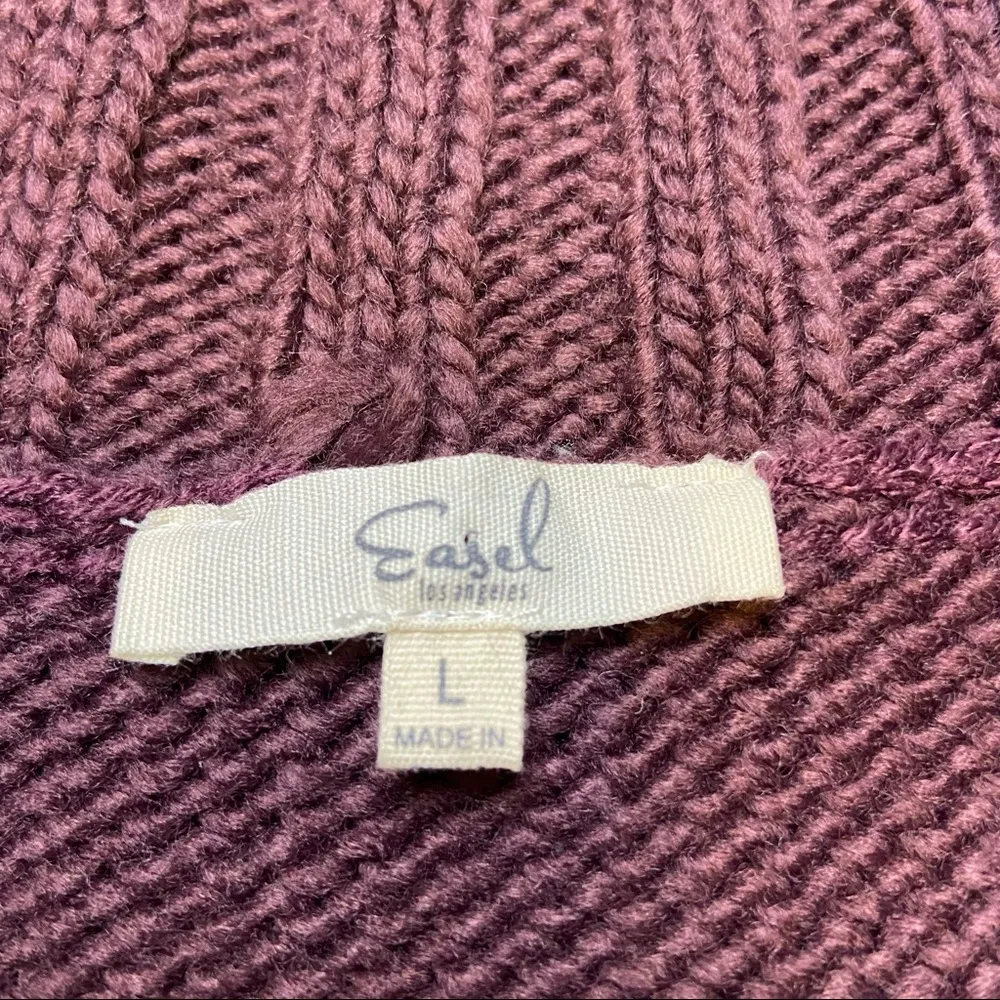 Easel Plum Striped Oversized Sweater. Size Large. Excellent Condition. - Image 4