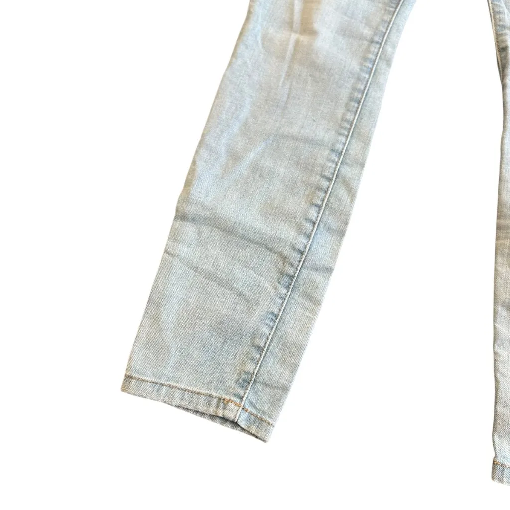 Current/Elliott The Stiletto Clearwater Jeans Side Seam Embroidery Light Wash 26 - Image 5