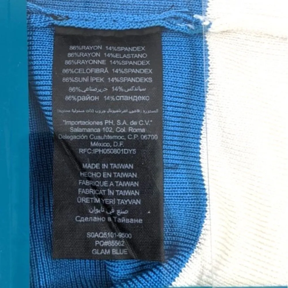 Babe Bodycon Size Small Blue/ White Mini Skirt B38 - Image 4