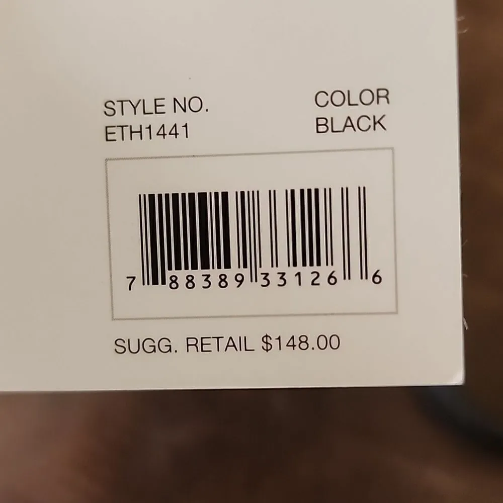 NEW Ellen Tracy Octavia Women's Black Pebbled Leather Gold‎ Chain Crossbody Bag - Image 6