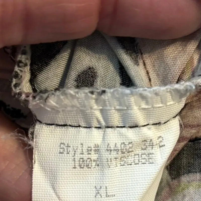 Nani Hawaii Size XL Hawaiian Shirt Button Up Tropical Leaf Boxy Fit Made In USA - Image 4