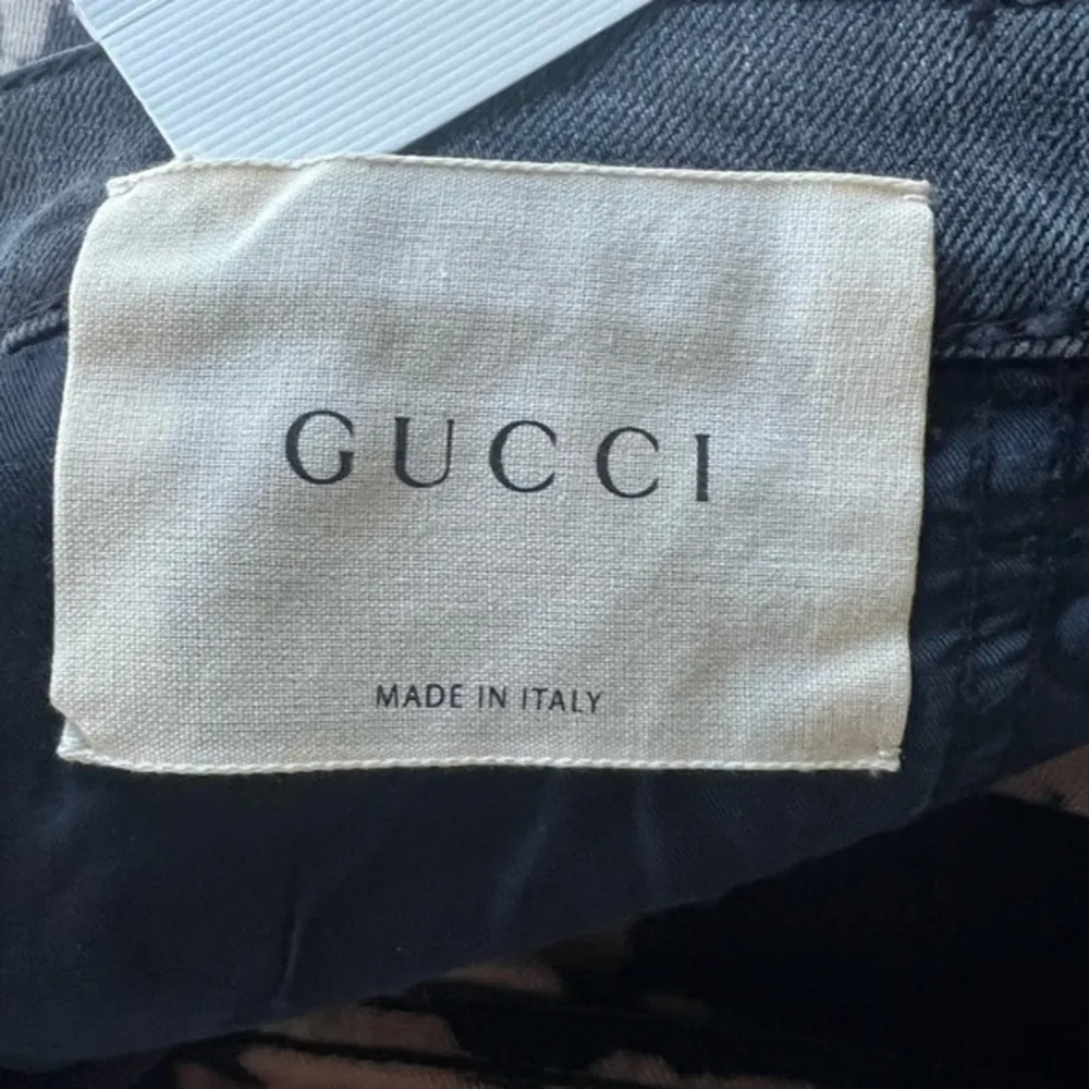 Gucci Bleach Dyed Floral Embroidered Raw Hem Denim Skinny Jeans Size 28 NWT - Image 6