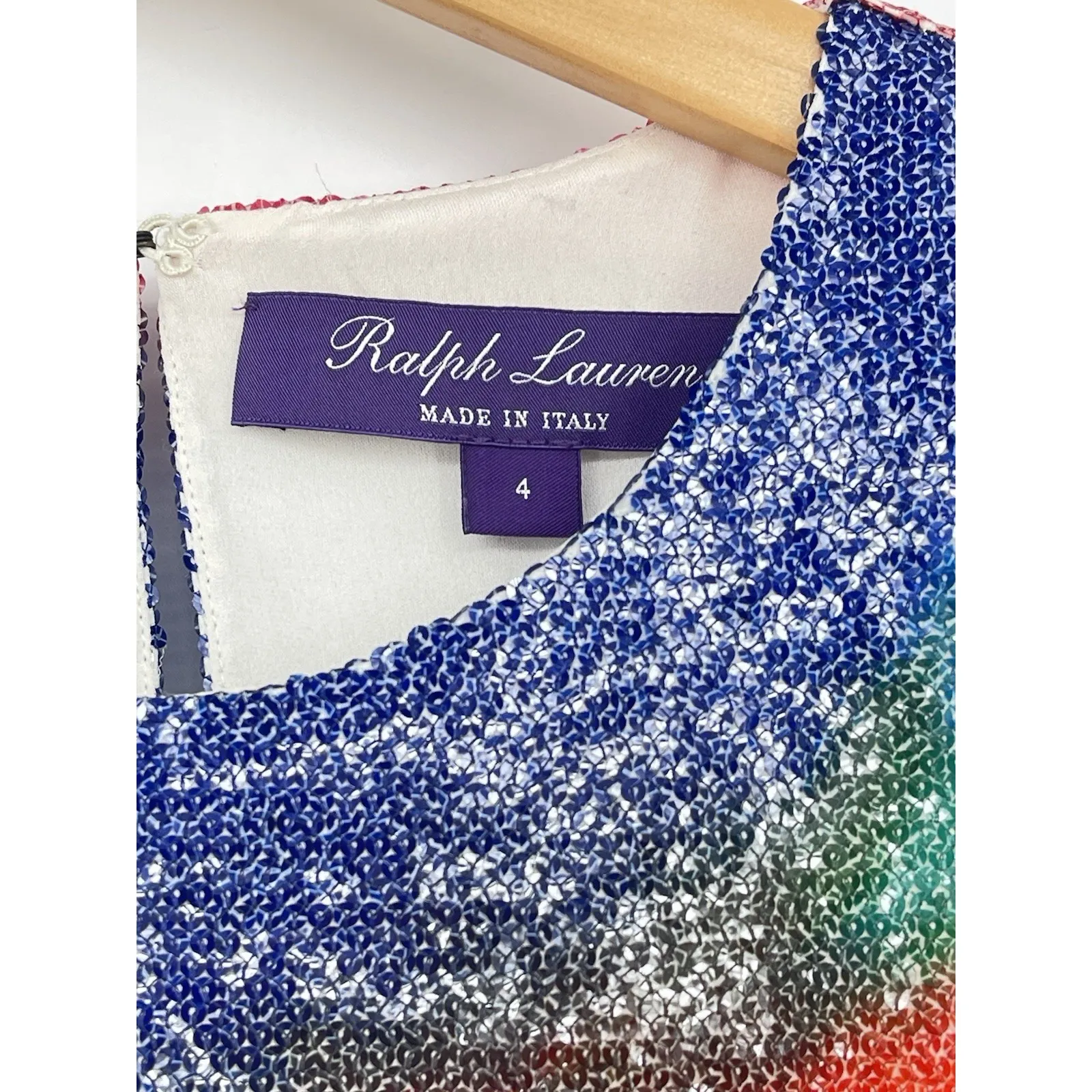 Ralph Lauren Purple Label Collection Alandra Sequined Top‎ Shirt Size 4 F - Image 2