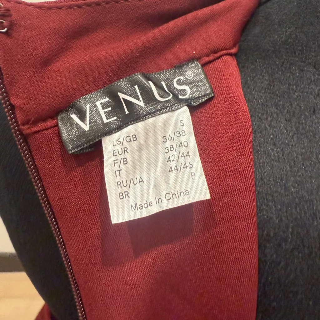 Venus Small Burgundy High Neck Sleeveless Maxi Dress - Image 8