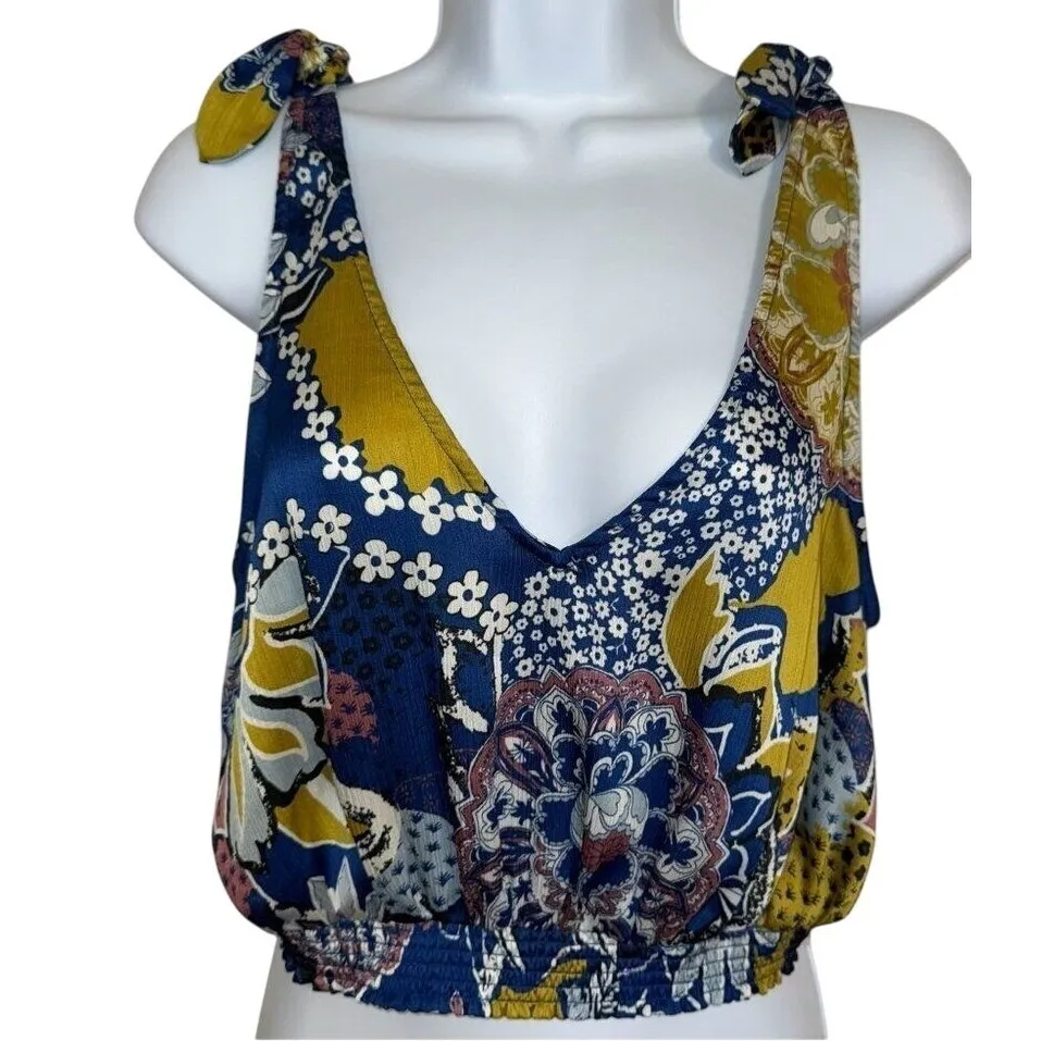 FREE PEOPLE INTIMATELY Ocean Combo Crop Top EUC Size‎ Medium - Image 2