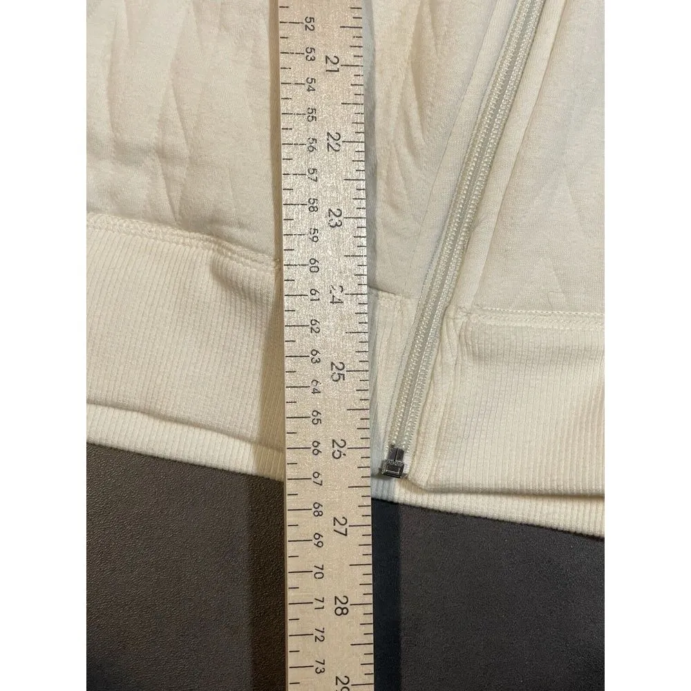 Talbots Cream Quilted Puffer‎ Full Zip Vest Size Size 1X. D-321 - Image 6