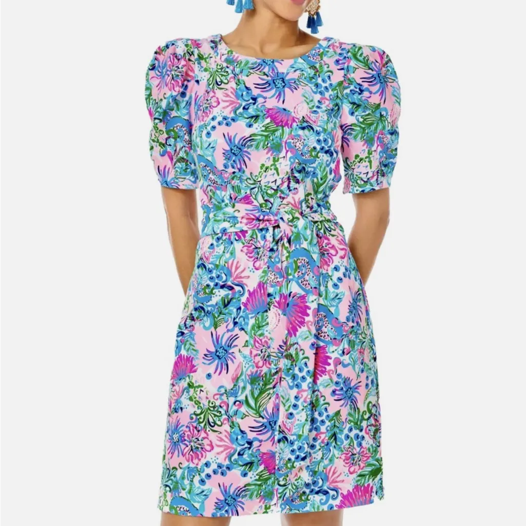 NWT Lilly Pulitzer Harriet‎ Mandevilla Baby Paradise Petals Terry Dress Size S - Image 3
