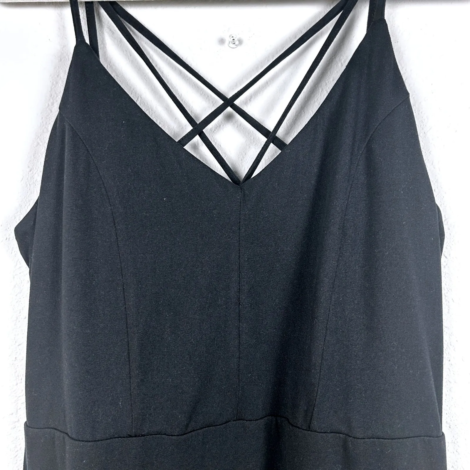 Market & Spruce Black Maxi Dress Criss Cross‎ Back Sleeveless XL - Image 6