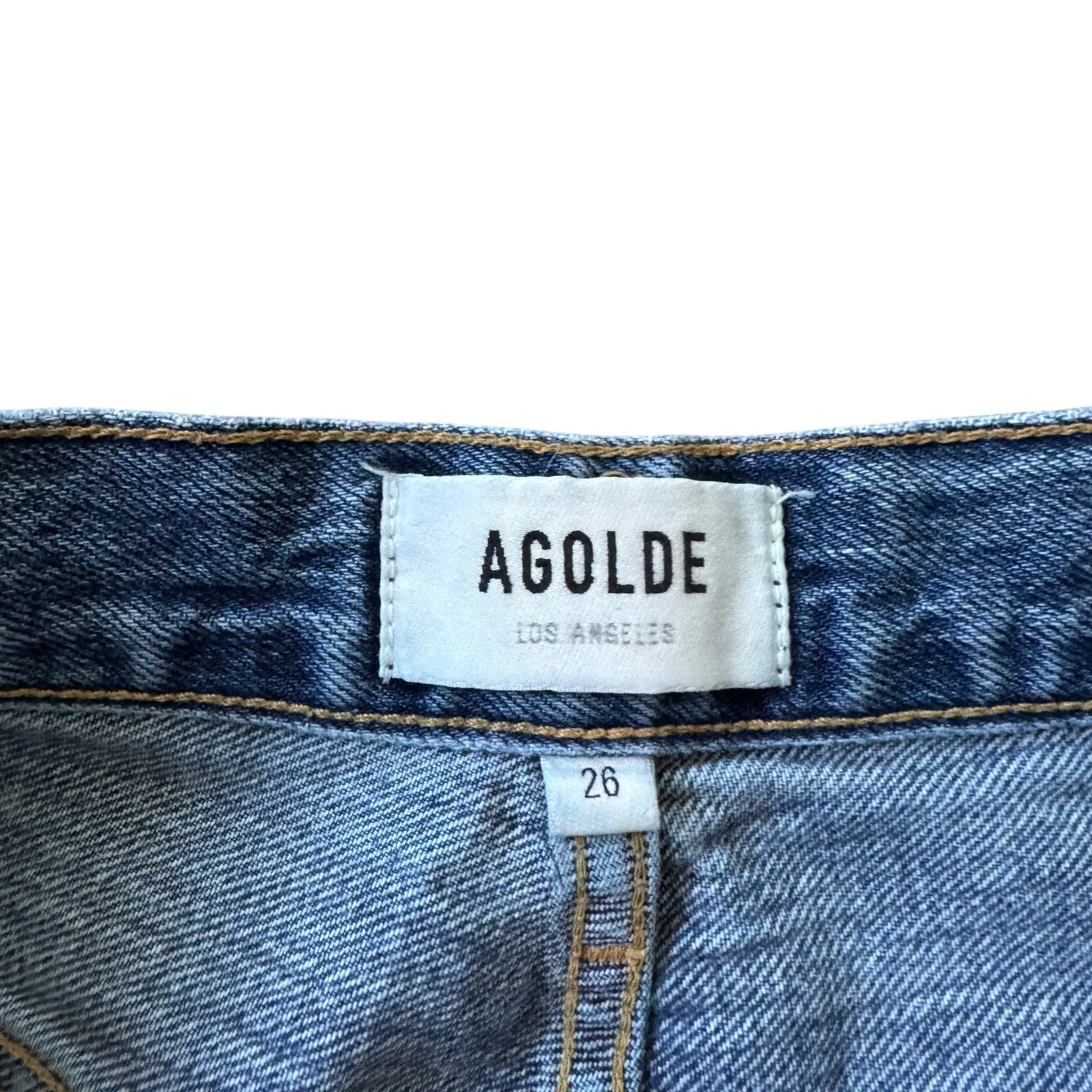 AGOLDE Riley High Rise Straight Crop Jean Frequency - Image 5