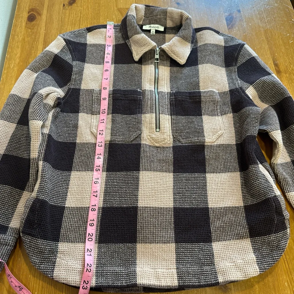 Madewell The waffle  Half-Zip Popover Shirt - Image 7