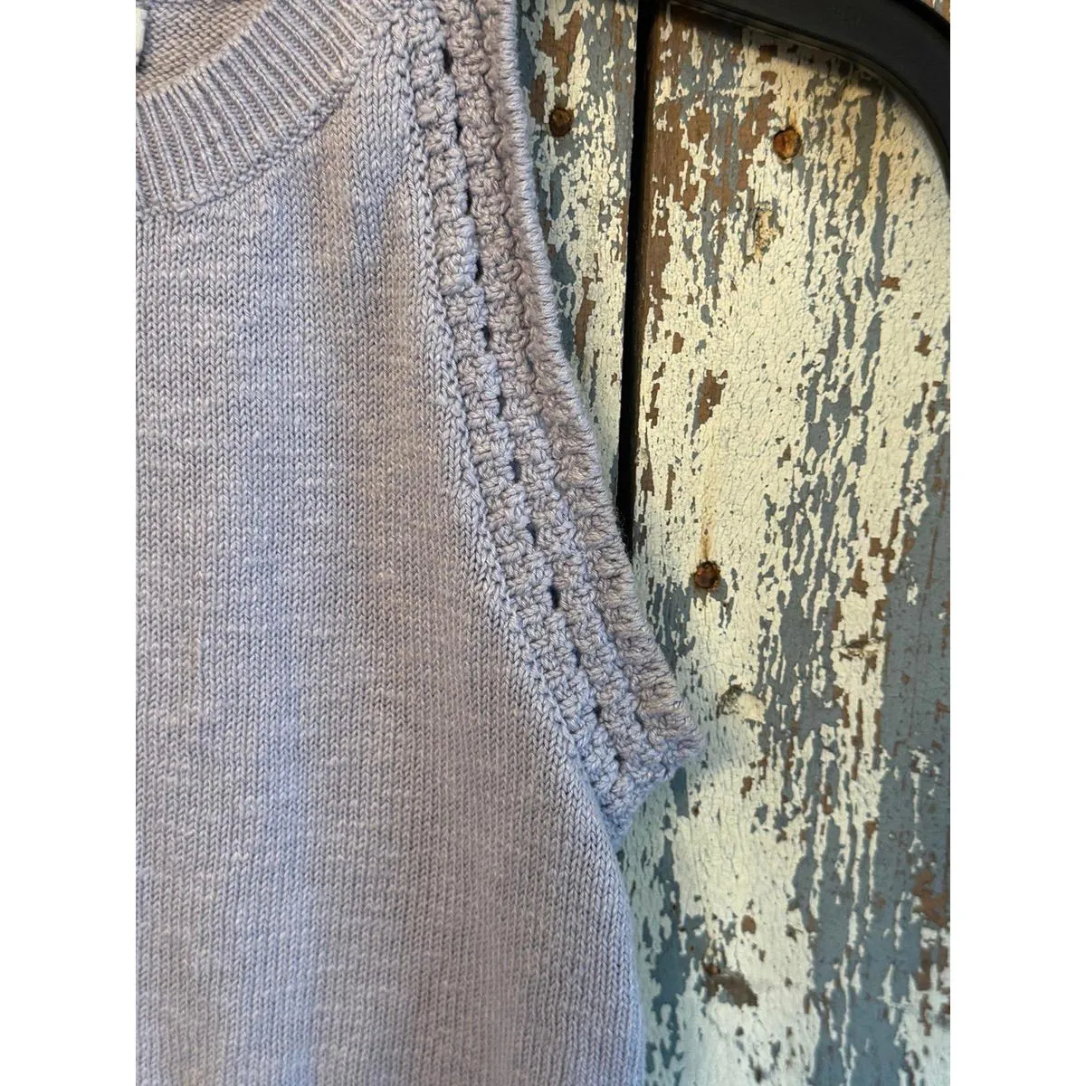Madewell Crotchet Trim Cropped Sweater Tank size XXS - Image 3