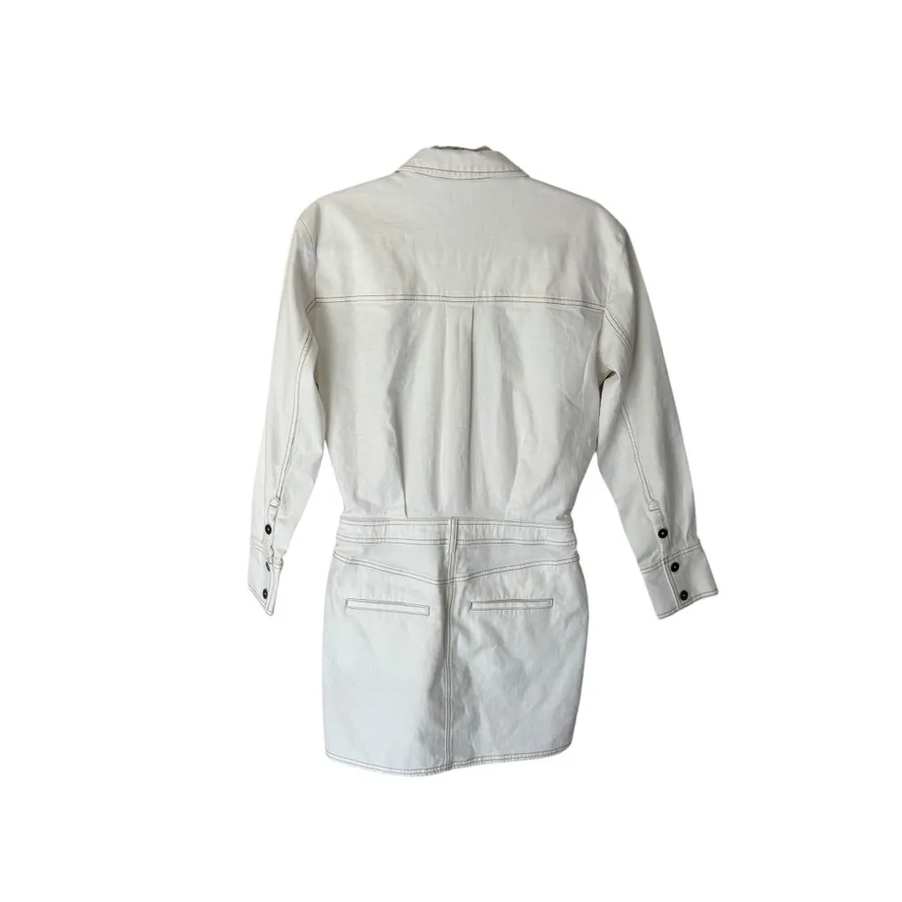 Pilcro x Anthropologie- Long-Sleeve Denim Micro Mini Shirt Dress Sz S - Image 7