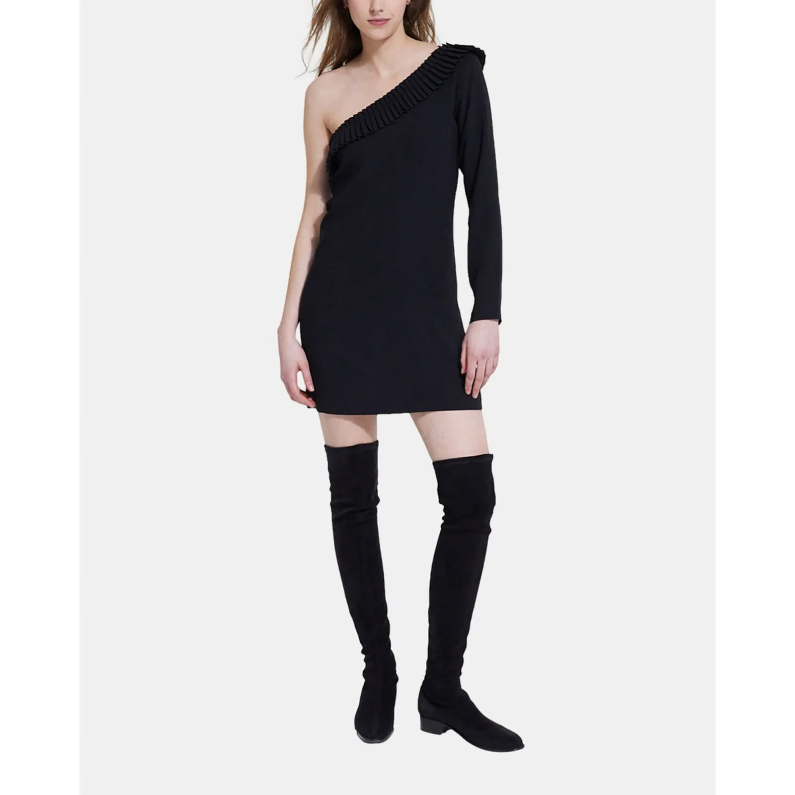 The Kooples One Shoulder Black Dress – NWT – Size Small – Crepe Mini - Image 11