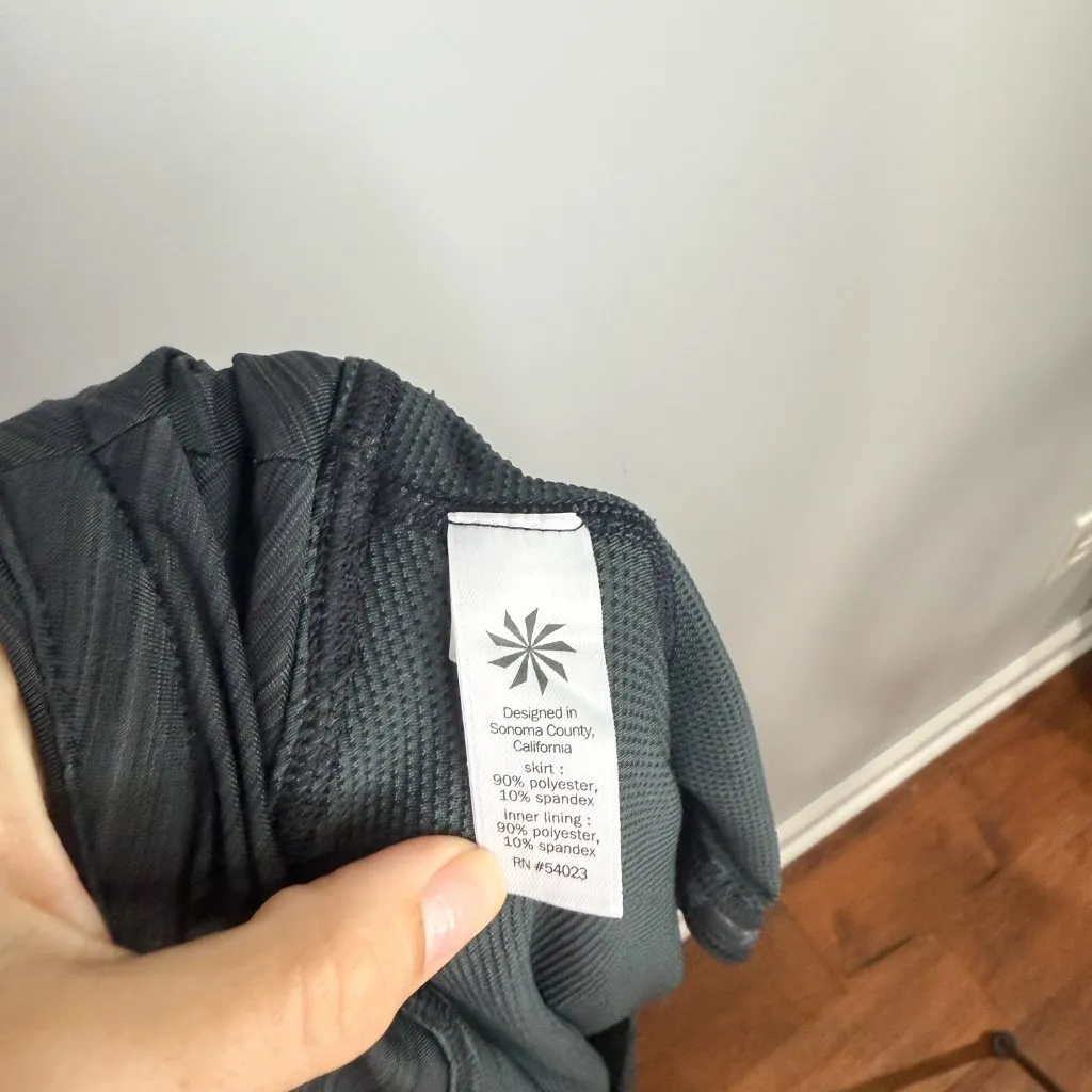 Athleta Stripe Swagger Skort Blue Gray Size Small - Image 5