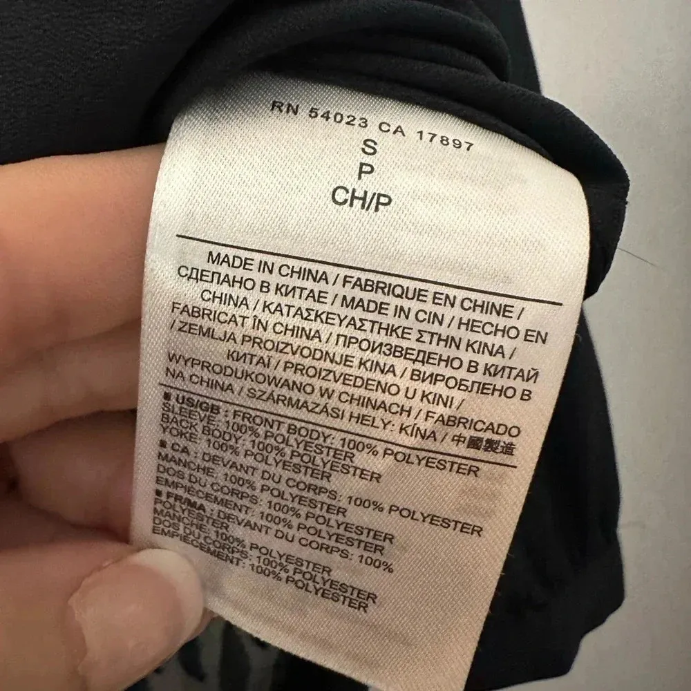 Banana Republic Blouse Size Small Navy Sheer Leopard Animal Business Work - Image 7